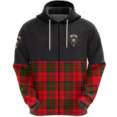 Heron Clan Half Of Tartan Zipper Hoodie
